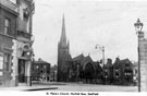 View: s18205 Looking towards St. Marie's RC Church, Norfolk Row and Norfolk Street, from outside Lyceum Theatre