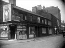No. 19 Netherthorpe Place (corner shop) from the junction with Ellison Street looking towards St. Philip's Road, with businesses including No. 19,  newsagents