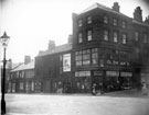 James Oldham, household furnisher, Leadhill's Corner, St. Philip's Road and Netherthorpe Place looking towards Ellison Street taken from Upperthorpe Road