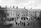 New Haymarket, including No. 12 Golden Fleece public house and Broad Street, Park right, building later demolished and site used to build the London and North Western Railway Co., Goods Depot and Corn Exchange (on site in foreground) New Haymarket, including No. 12 Golden Fleece public house and Broad Street, Park right, building later demolished and site used to build the London and North Western Railway Co., Goods Depot and Corn Exchange (on site in foreground)