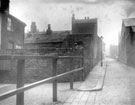 View: s18266 New Street Lane looking towards Court No. 3, House No. 1, left, from outside Court No.1
