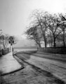 Newbould Lane from Watson Road, looking towards junction with Glossop Road and King Edward VII School, shows Ministry of Transport road sign