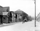 Newhall Road looking towards Newhall Bridge with partly demolished former Hecla Works and Newhall Steel Works