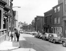 Norfolk Street outside No. 36 The Sheffield Club, looking towards Fitzalan Square, Odeon Cinema, right
