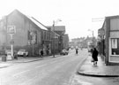 Crookes, looking towards junction with Springvale Road, from Northfield Road, No. 259 Barclays Bank, right, Nos. 242 - 254 Bole Hill Service Station, No. 236 Punch Bowl Inn