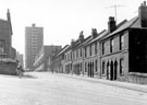 Nottingham Cliff, Pitsmoor from Nottingham Street looking towards Pye Bank Flats