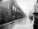 Orchard Lane from Leopold Street, Central School, right, Orchard Works, left