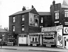 Nos. 316 - 318 Owler Lane Cafe, 320 T. Butler, betting shop and 322 Godber's grocers shop, Owler Lane, Grimesthorpe