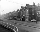 Nos. 127 Firth Park Hotel, 119, 117 (right to left) etc., Page Hall Road and the junction with Hinde Street