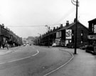No. 32 E. and D. Pope's, hardware store, Nos. 52, 54 (right side, right to left) etc., Page Hall Road showing the junction with Hind House Lane looking towards Rushby Street