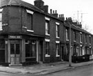 Pomona Street from junction with Pear Street, Sharrow. No. 72 Pomona Street, Rising Sun public house