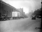 View: s18823 Pond Street, The Sheffield Cold Stores, meat wholesalers, cold storage, left, General Post Office, right
