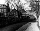 Red Lane, Endcliffe, looking towards Halifax Halls of Residence, Oakland House, left