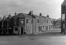 Nos. 105, corner shop, 103 etc., and No. 107, Judith's, hairdresser, Newman Road and Nos. 1 and 3,  Prestwich Street looking towards Vauxhall Road