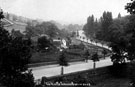 Rivelin Valley Road, Malin Bridge, near the cemetery, Spooner Wheel can be seen in background on left, 1895-1915