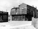 Rockingham Street and Button Lane, former premises of Harry Polan and Co. Ltd., lead pipe manufacturers, 262 Rockingham Street (Wentworth Lead Works), No 268, Sheffield Theatrical Supplies, left