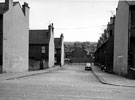 Rowsley Street from Edmund Road, Cromford Street, left (with lamppost on corner), housing on Store Street in background