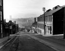 View: s19147 W. Pickard and Co. Ltd., paint manufacturers (right) and Woodside Primary School (left), Rutland Road looking towards the Railway Bridge