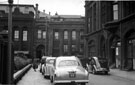 St. James' Row looking towards Church Street including Cutlers Hall and Midland Bank, Gladstone Buildings, right