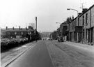 General view of St. Philip's Road from Penistone Road towards Infirmary Road (centre) with the site of the demolished St. Philip's Church (left)