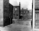 No. 9 Sanderson Road (extreme right), No. 44 (edge of), rear of Nos. 50 and 52, Jenkin Road looking across to No.1 Tyler Street