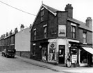 No. 51 corner shop and No. 53 Main Road looking down Scarborough Road, Darnall