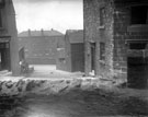 School Hill from Bernard Street, Park, looking towards Bard Street and St. John's School, Stepney Street, right (with gas lamp), entrance to Court No. 10 left (with children)