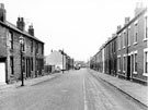 Nos. 74 - 66 and 40, 38 etc.( left), Selborne Street from the junction with Arras Street, Darnall