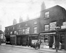 Nos. 285 - 291 Shalesmoor from the junction with Matthew Street, including No. 287 George Frith, hairdresser and No. 289 George Henry Hollimgsworth, newsagent