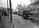 View: s19380 Sheaf Street at junction with Commercial Street, Sheaf Market, left, Corn Exchange, in background