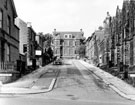 Shearwood Road, Broomhill, from Glossop Road, looking towards Shearwood Mount, Baptist Chapel and Sunday School, right, No 3, National Trades Technical Societies, left Shearwood Road, Broomhill, from Glossop Road, looking towards Shearwood Mount, Baptist Chapel and Sunday School, right, No 3, National Trades Technical Societies, left