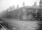 Terraced houses at junction of South Street and Long Henry Row, Park, Court No. 31 behind these properties