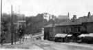 Common Side, Upperthorpe, looking towards Howard Road (including Chapel belonging to St. Joseph's Home for Catholic Girls) and Springvale Road, shops and Springvale Hotel on right