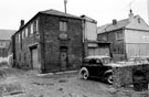 No. 76 South Lane, rear of properties fronting Cumberland Street, right, Rear of Travellers' Rest public house, Nos. 141 - 143 The Moor, left (in background)