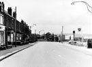 View: s19757 Staniforth Road looking towards Ouse Road and Railway Bridge showing the sign for the Staniforth Arms (No. 261)