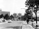 Surrey Place looking towards Claywood Flats during construction. College of Technology, left Surrey Place looking towards Claywood Flats during construction. College of Technology, left