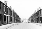 Nos. 36, 38, 40 etc.(right) and Nos. 33, 35 etc., Swarcliffe Road, Darnall looking towards Shirland Road and housing on Candow Street