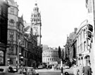 Surrey Street from junction with Norfolk Street. Nos. 49 - 55 Halifax Building Society, right. Town Hall, left. Wilson Peck, music shop in background
