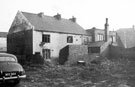 View: s19915 Rear of Thomas Street, former Court 14 and back to back houses (Court approached via Bishop Street). The Moor, in background, right