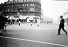 View: s19967 Town Hall Square from Fargate, looking towards Town Hall Chambers, Pinstone Street and Barkers Pool/Fargate (Fargate extended to Pool Square until the 1960s when it became part of Barkers Pool)
