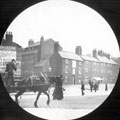 New Church Street, (left) and Cheney Square, (right), from Town Hall Square/Pinstone Street. St. Paul's Church, extreme right
