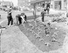 View: s20014 Planting the roundabout at Town Hall Square, looking towards Barkers Pool