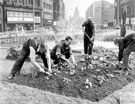 View: s20015 Planting the roundabout at Town Hall Square, looking towards Fargate