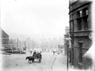 Townhead Street from Church Street, looking towards flats on Hawley Street Flats and Townhead Street Flats