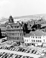 Nos. 1 - 11 Tudor Way from roof of Central Library, premises include Wilks Bros. and Co. Ltd., ironmongers (on corner of Norfolk Street)