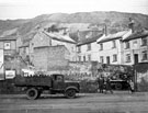 The yard of James Cottam, haulage contractor, Upwell Street and Colver's Yard, Grimesthorpe with Wincobank Hill in the background