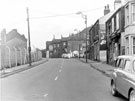 View: s20172 Upwell Street looking towards Wincobank Lane from Nos. 105, 103 etc., window of No. 107, Sheffield Arms  (extreme right)