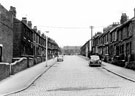 Nos. 5, 7, 9 etc. (left) and Nos. 6, 8, 10 etc., Uttley Street, Darnall from Coleford Road looking towards Philimore Road