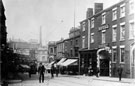 Waingate, 1895-1915. Royal Hotel, Royal Hotel Vaults, No. 8 William Henry Whitehead, tailor, Tennant Brothers Ltd., Exchange Brewery in background