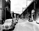 View: s20264 Walker Street looking towards Johnson Street with the Lep Transport Ltd., shipping agents, Wicker Arches right